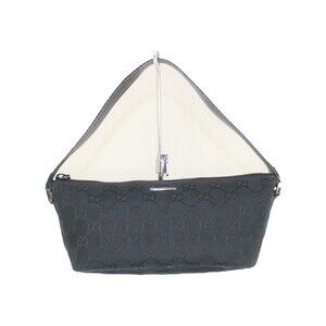 Gucci Accessory Pouch Black Canvas Handbag Party